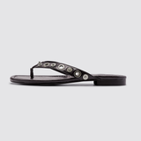 Eyelet Sandal - Burnt Coffee