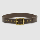 Everyday Buckle Belt - Chocolate/Gold