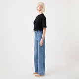 Ellie High Wide Jean - Mid Blue