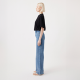 Ellie High Wide Jean - Mid Blue