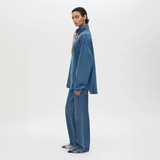 Meena Denim Fleece Pullover