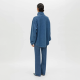 Meena Denim Fleece Pullover