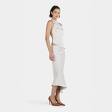 Lucie Asymmetric Skirt - Silver