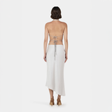 Lucie Asymmetric Skirt - Silver