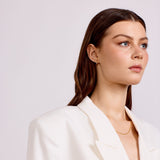 Ada - Pearl and Crystal Mini Hoops - Gold