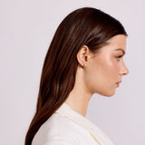 Ada - Pearl and Crystal Mini Hoops - Gold