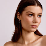 Aster - Crystal Teardrop Hoops - Gold