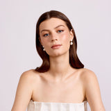 Celeste - Double Freshwater Pearl Earrings - Gold