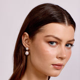 Celeste - Double Freshwater Pearl Earrings - Gold
