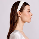 Gracie - Mini Pearl Hoops - Silver