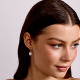 Sylvie - Freshwater Pearl Drop Hoops - Gold