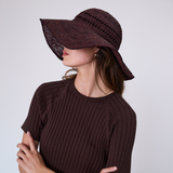 Mykonos Wide Brim Hat - Chocolate