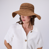 Mykonos Wide Brim Hat - Tea