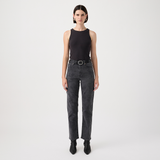 Zoe High Straight Jean - Ink