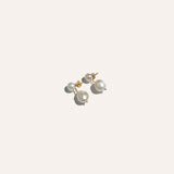 Celeste - Double Freshwater Pearl Earrings - Gold