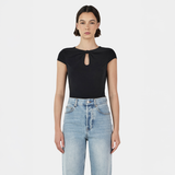 Rina Keyhole Tee - Black