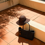 Mykonos Wide Brim Hat - Chocolate