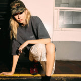 No Vacancy Acid Wash Tee - Charcoal