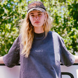 No Vacancy Acid Wash Tee - Charcoal
