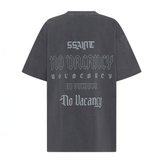 No Vacancy Acid Wash Tee - Charcoal