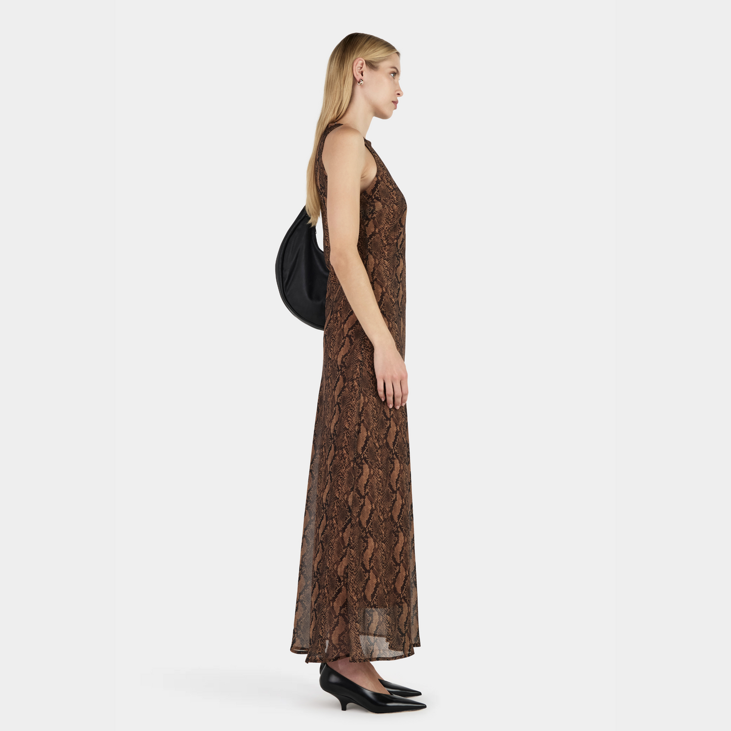 Elle Dress - Tan Python