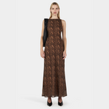 Elle Dress - Tan Python
