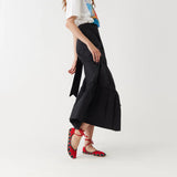 After Rain Tie Up Harmony Red Ballet Flat