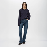 Aqui Long Sleeve Monogram Top