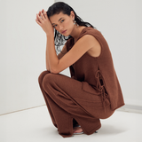 Poppy Tie Side Top - Clay