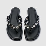 Eyelet Sandal - Black