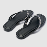 Eyelet Sandal - Black