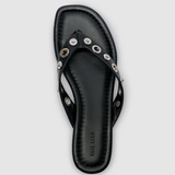 Eyelet Sandal - Black