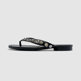 Eyelet Sandal - Black