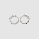 Asta Hoops - Silver / Black