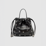Halle Eyelet Crossbody - Black