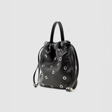 Halle Eyelet Crossbody - Black