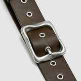 Everyday Buckle Belt - Chocolate/Silver