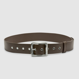 Everyday Buckle Belt - Chocolate/Silver