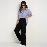 Best Life Black Soft Crepe Wide Leg Pant