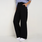 Best Life Black Soft Crepe Wide Leg Pant