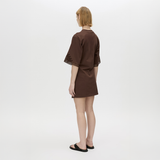 Lolani Mini Tee Dress - Chocolate