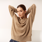 Luxe Cashmere Crew - Nutmeg
