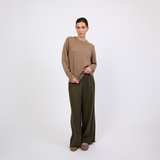 Luxe Cashmere Crew - Nutmeg
