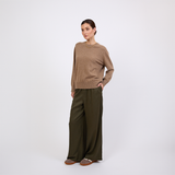 Luxe Cashmere Crew - Nutmeg