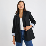 Dock Ramie Rolled Sleeve Blazer