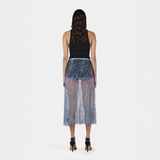 Emanuel Lace Skirt - Steel