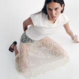 Emanuel Lace Skirt - Butter