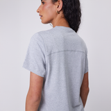 Half Time V-Neck Tee - Grey Marle