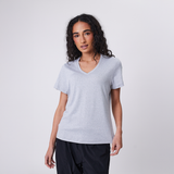 Half Time V-Neck Tee - Grey Marle