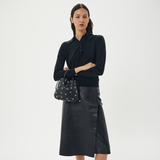 Halle Eyelet Crossbody - Black